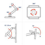 Ergotron LX Dual Stacking Arm White (45-492-216) - diagram
