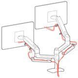 Ergotron LX Dual Stacking Arm White (45-492-216) - diagram