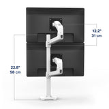 Ergotron LX Dual Desk Mount Stacking Arm White (45-509-216) - diagram