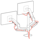 Ergotron LX Dual Desk Mount Stacking Arm White (45-509-216) - diagram