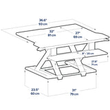 Ergotron WorkFit-TX Standing Desk Converter (33-467-921) - diagram