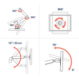 Ergotron LX Wall Mount Monitor Arm Matte Black (45-243-224) - diagram
