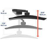 Ergotron HX Desk Monitor Arm with HD Pivot Matte Black (45-647-224) - diagram