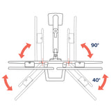 Ergotron HX Dual Monitor Desk Arm Black (45-476-224) - diagram
