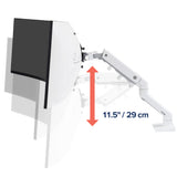 Ergotron HX Desk Monitor Arm with HD Pivot White (45-647-216) - diagram