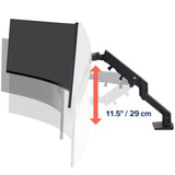 Ergotron HX Desk Monitor Arm with HD Pivot Matte Black (45-647-224) - diagram