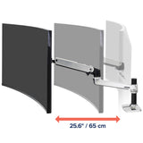 Ergotron LX Desk Mount Monitor Arm Polished Aluminum (45-241-026) - diagram