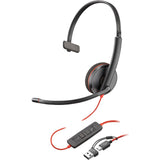 HP Poly Blackwire 3210 Monaural USB-C&A Headset