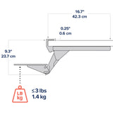Ergotron Neo-Flex® Adjustable Under Desk Keyboard Arm (97-582-009) - diagram