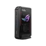 ASUS ROG NUC 16 mounted vertically on its removable stand