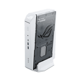 ASUS ROG NUC 16 Moonlight White vertical orientation, three-quarter view