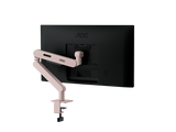 AOC AM400P Single Monitor Arm for 17"–34" Monitors, 2–9 kg, C-Clamp & Grommet (Pink) - image 1