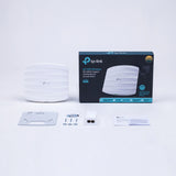 TP-Link Omada EAP225 box contents with passive PoE adapter