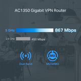 TP-Link Omada AC1350 Gigabit VPN Router (ER605W) - product view 4