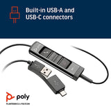 HP Poly EncorePro 515-M USB Mono Headset MS Teams + USB-C/A