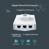 TP-Link Festa F65-Wall AX3000 Wall Plate WiFi 6 Access Point — product view 7