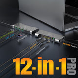 J5Create JCD367 Flexible Ports USB-C Dual 4K60 HDMI Hub - Pro 12-in-1