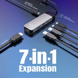 J5Create JCD3002 USB-C 7-in-1 4K Multi-Port Hub with Screen-Off Control (PD)