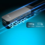 J5Create JCD3002 USB-C 7-in-1 4K Multi-Port Hub with Screen-Off Control (PD)