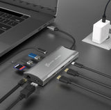 J5Create JCD397 4K60 Elite USB-C Triple-Monitor 10Gbps Mini Dock