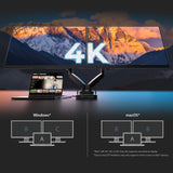 J5Create JTSA302 Ergonomic Dual-Monitor Mount with Docking Station