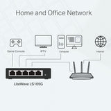 TP-Link LS105G 5-Port 10/100/1000Mbps Desktop Network Switch — product view 3