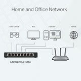 TP-Link LS108G 8-Port 10/100/1000Mbps Desktop Switch — product view 3