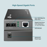 TP-Link Omada MC200CM Gigabit Multi-Mode Media Converter side view
