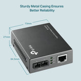 TP-Link Omada MC200CM Gigabit Multi-Mode Media Converter front view