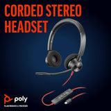 HP Poly Blackwire 3320 Stereo MS USB-C&A Headset