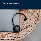 HP Poly Blackwire 5210 Monaural w/3.5mm,USB-C&A Headset