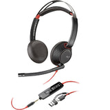 HP Poly Blackwire 5220 Stereo w/3.5mm,USB-C&A Headset