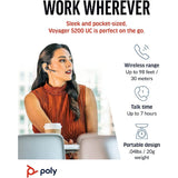 Poly Voyager 5200 MS Teams Wireless BT Headset 2-Way USB-A
