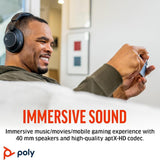 HP Poly Voyager Surround 85 MS Headset + USB-C/A with Charging Stand