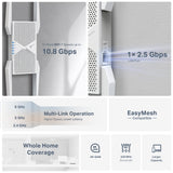 TP-Link RE655BE BE11000 Tri-Band Wi-Fi 7 Range Extender — product view 4