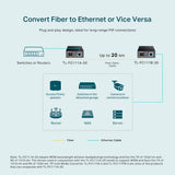 TP-Link Omada 10/100 Mbps WDM Media Converter 20 km, 1550 nm TX / 1310 nm RX (TL-FC111A-20) - product view 4