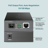 TP-Link Omada 10/100 Mbps WDM Media Converter with 1-Port PoE, 20 km (TL-FC111PB-20) - product view 5