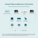 TP-Link Omada Gigabit WDM Media Converter 20 km, 1550 nm TX / 1310 nm RX (TL-FC311A-20) - product view 6