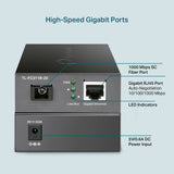 TP-Link Omada Gigabit WDM Media Converter 20 km, 1310 nm TX / 1550 nm RX (TL-FC311B-20) - product view 4