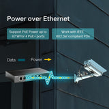TP-Link TL-SF1006P desktop PoE+ switch port detail