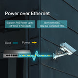 TP-Link TL-SF1008LP desktop PoE switch port detail
