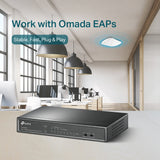TP-Link TL-SF1008LP desktop PoE switch mode switch detail