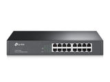 TP-Link TL-SF1016DS 16-Port 10/100Mbps Desktop/Rackmount Switch front view