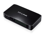 TP-Link TL-SF1024M 24-Port 10/100Mbps Desktop Switch angled view