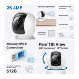 TP-Link Tapo C222 Pan/Tilt AI Home Security Wi-Fi Camera — product view 2