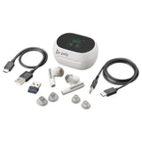 Poly Voyager Free 60+ UC USB-A Wireless Earbuds White