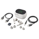 Poly Voyager Free 60+ MS Teams USB-C Wireless Earbuds White
