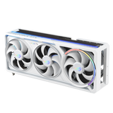 ASUS ROG Astral GeForce RTX 5090 32GB GDDR7 White OC Edition graphics card - angled view with lighting