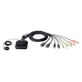 ATEN CS22H 2-port USB 4K HDMI cable KVM switch