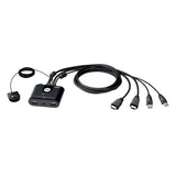 ATEN CS22HF 2-port HDMI cable KVM switch with built-in cables